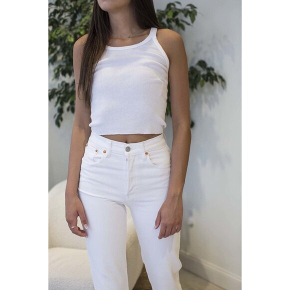 ** AS IS ** Re/Done 90's High Rise Jean in White, size 28 - Picture 14 of 15
